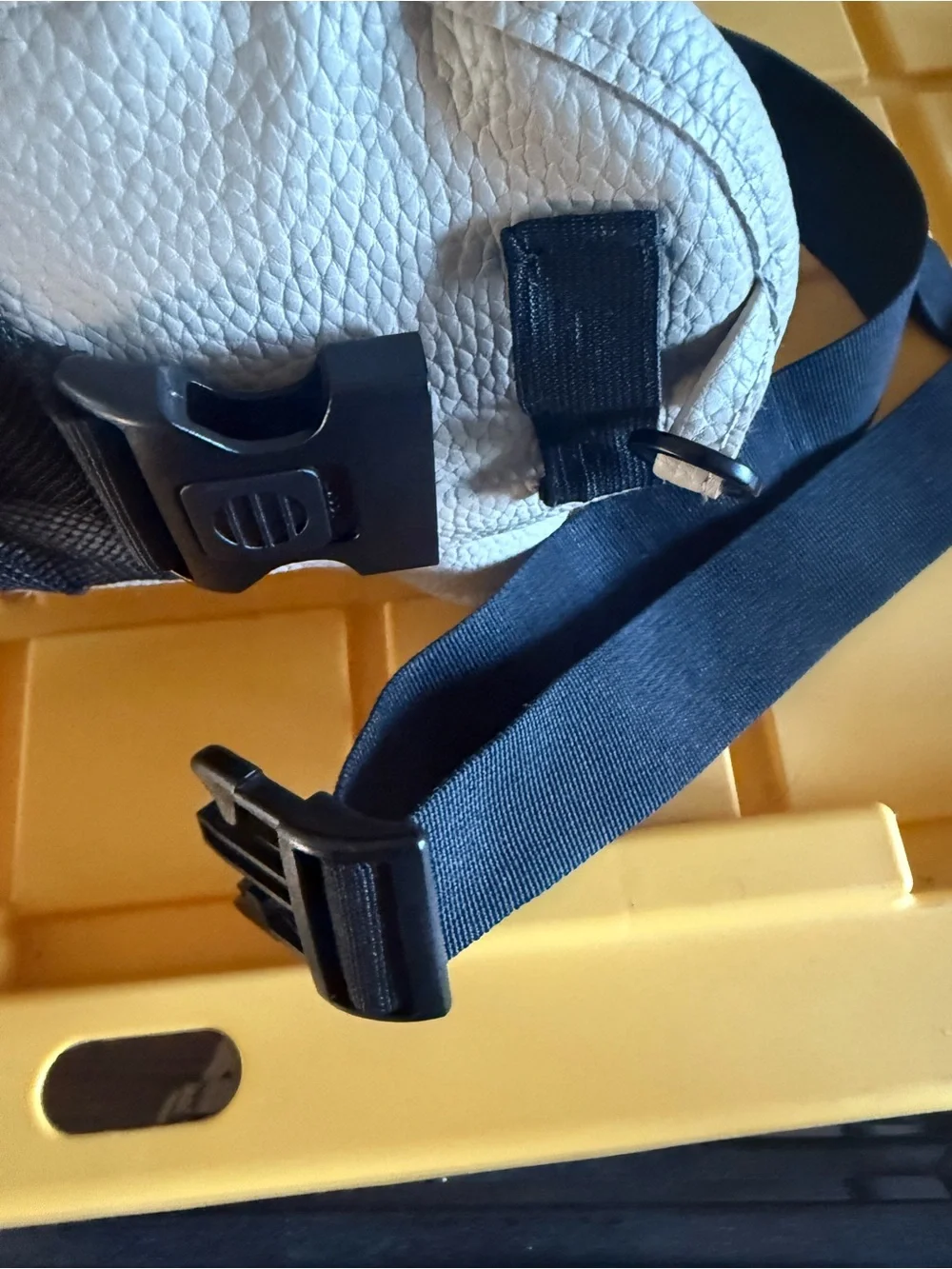 Tushbaby Cream Pebbled Leather Baby Bag